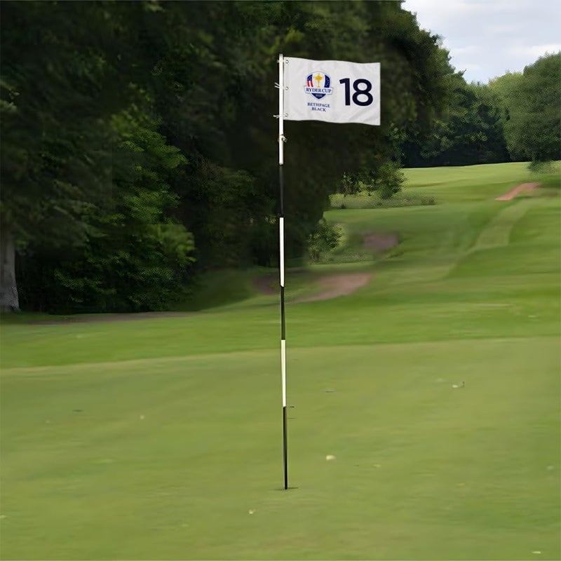 2BUT 2025 Bethpage Black Golf Pin Flag Practic Putting Green Golf Flag for Backyard Garden Double-Sewn 600D Nylon Miniature Pin Flag (20"x13"Grommet (18)) - Image 5